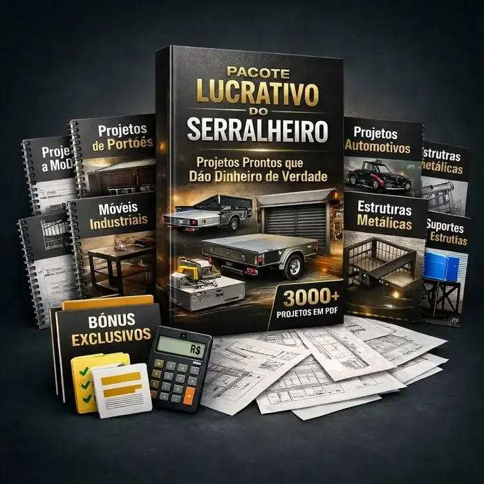 Pacote Lucrativo do Serralheiro — mais de 3000 projetos em PDF